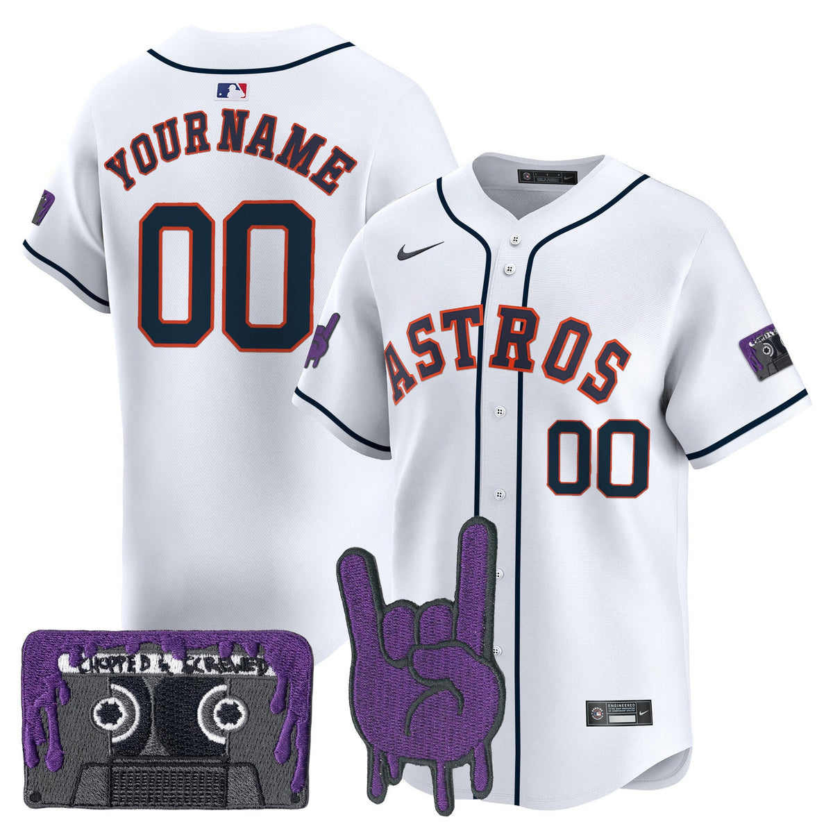 HOU DJ Screw Patch Vapor Premier Limited Custom Jersey - Stitched