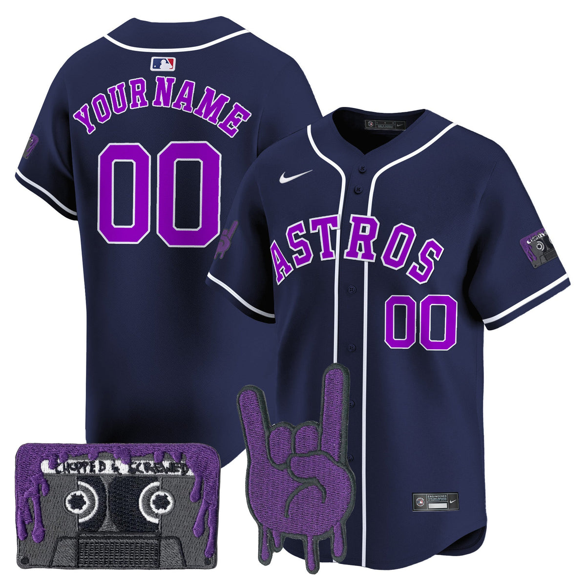 HOU DJ Screw Patch Vapor Premier Limited Custom Jersey - Stitched