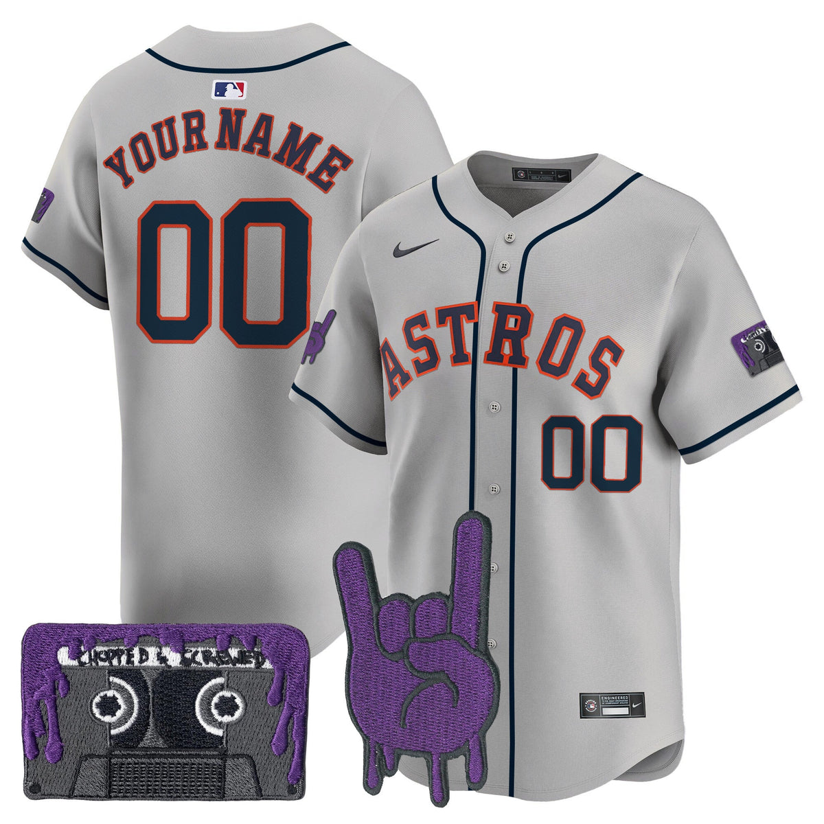 HOU DJ Screw Patch Vapor Premier Limited Custom Jersey - Stitched