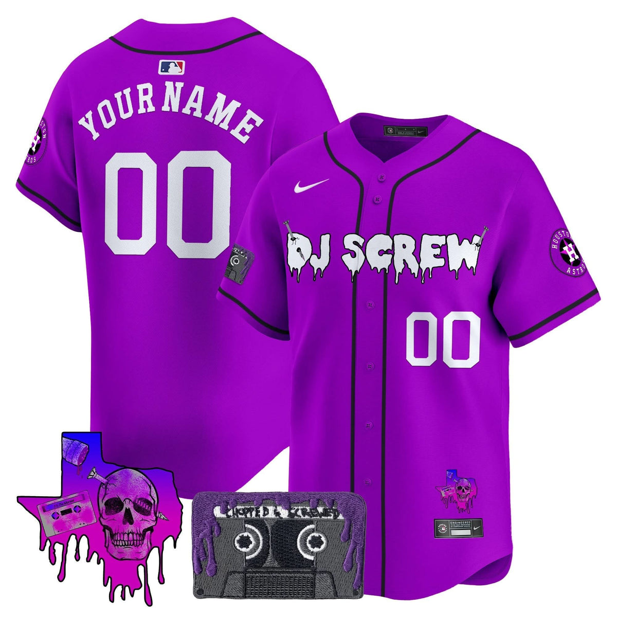 HA DJ Screw Patch Vapor Premier Limited Custom Jersey V2 - Stitched