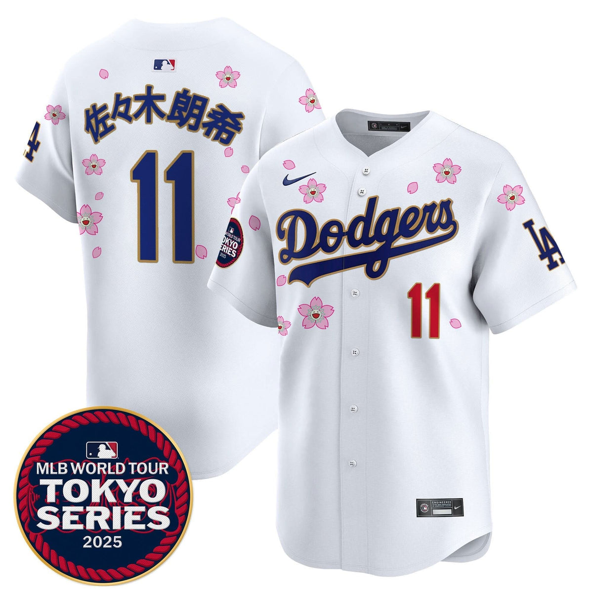 LAD Tokyo Series 2025 Gold Trim Vapor Premier Limited Jersey - Stitched