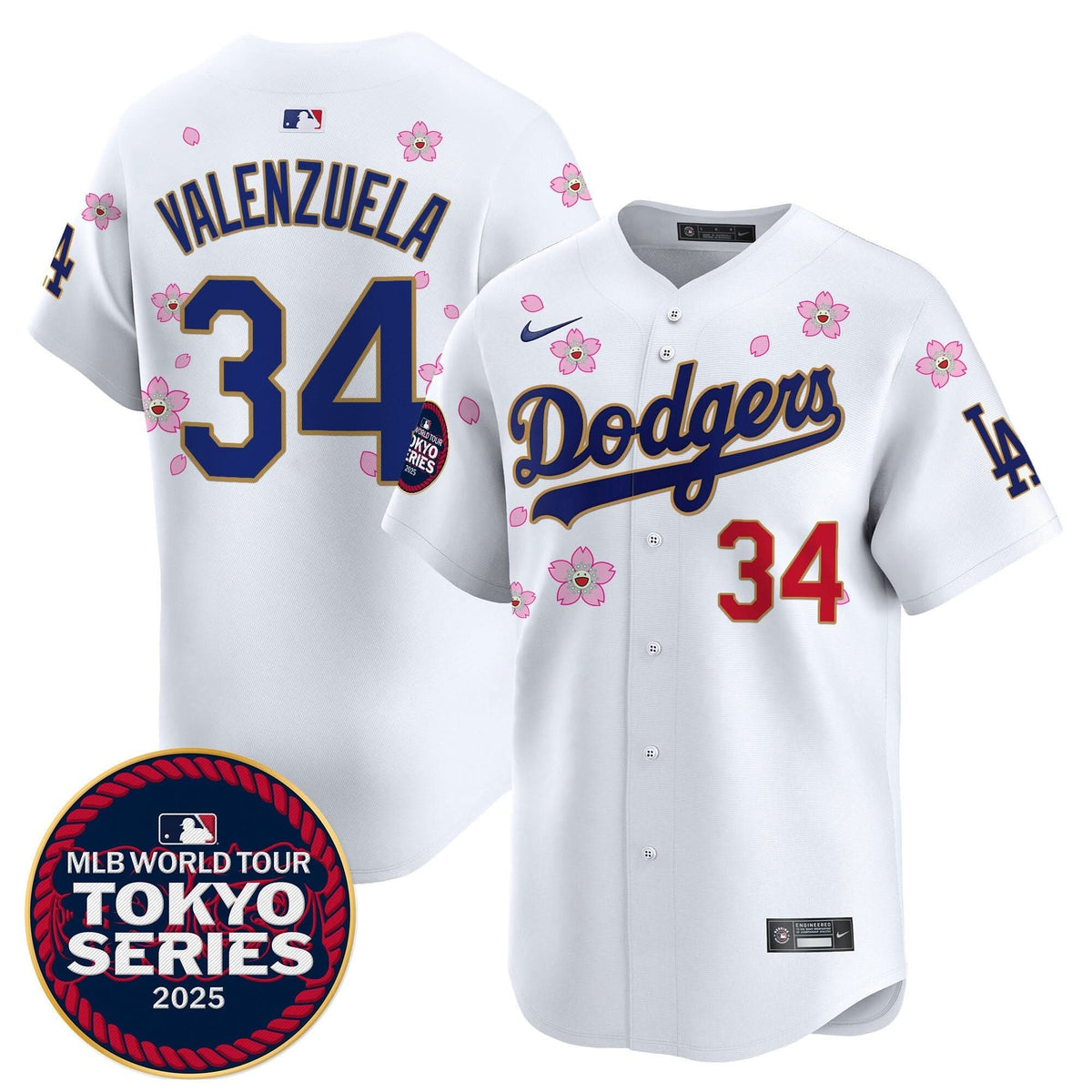 LAD Tokyo Series 2025 Gold Trim Vapor Premier Limited Jersey - Stitched