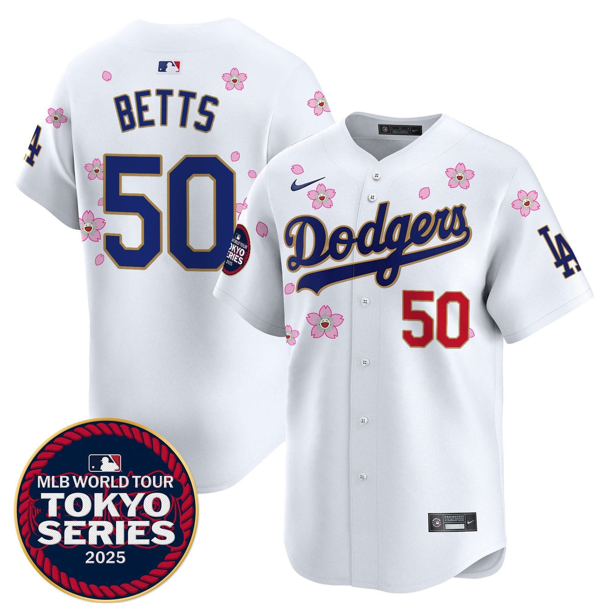 LAD Tokyo Series 2025 Gold Trim Vapor Premier Limited Jersey - Stitched