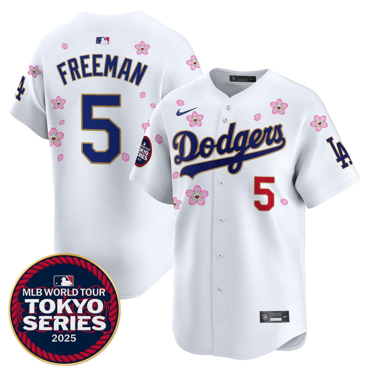 LAD Tokyo Series 2025 Gold Trim Vapor Premier Limited Jersey - Stitched