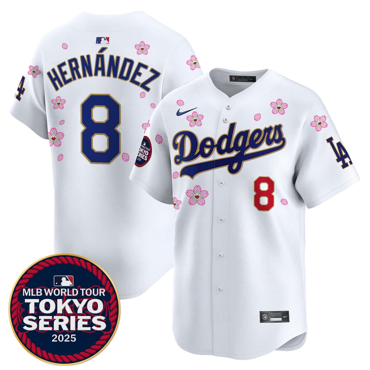 LAD Tokyo Series 2025 Gold Trim Vapor Premier Limited Jersey - Stitched