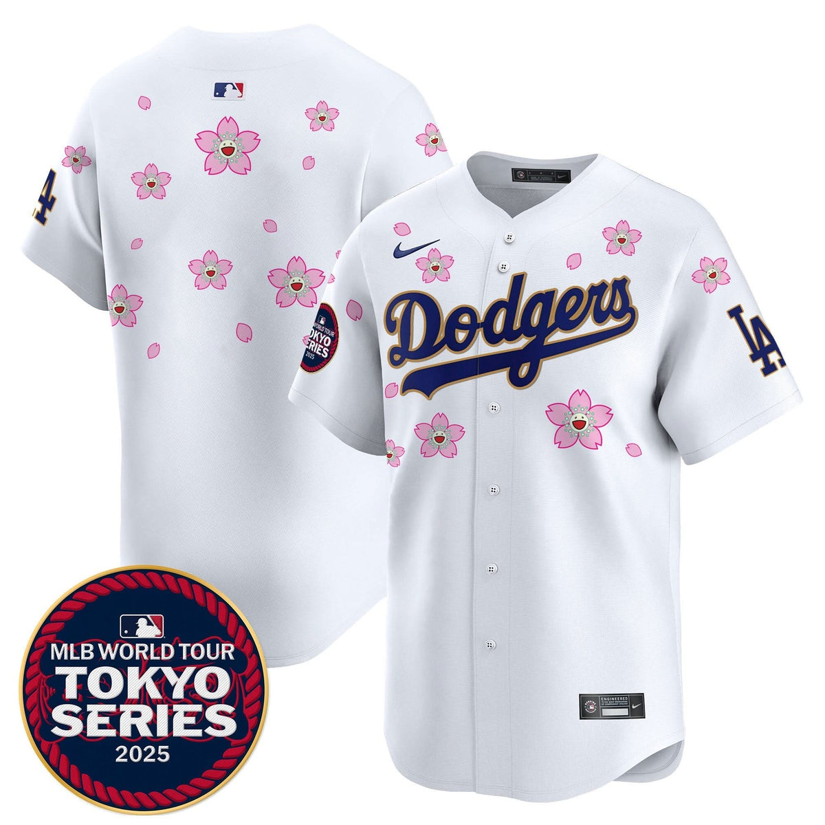 LAD Tokyo Series 2025 Gold Trim Vapor Premier Limited Jersey - Stitched