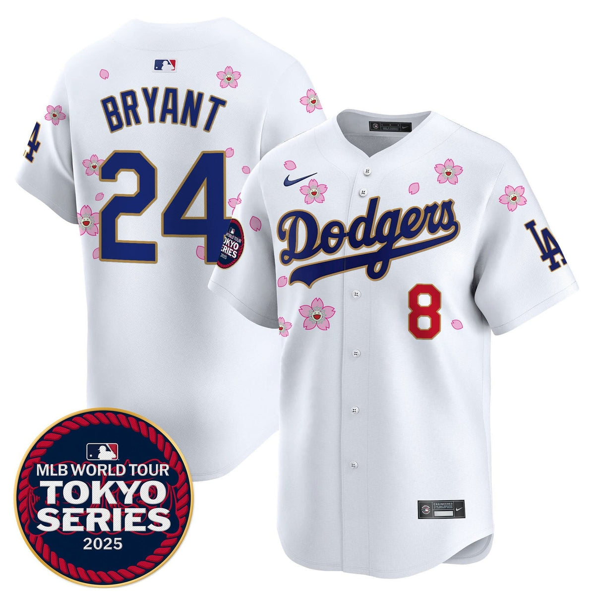 LAD Tokyo Series 2025 Gold Trim Vapor Premier Limited Jersey - Stitched