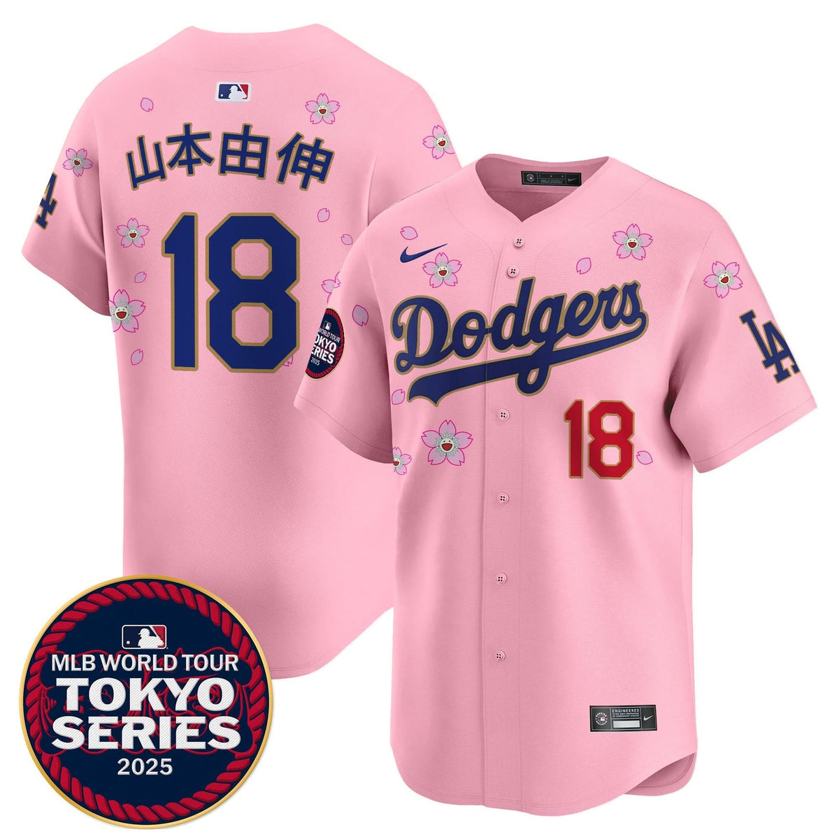LAD Tokyo Series 2025 Gold Trim Vapor Premier Limited Jersey - Stitched