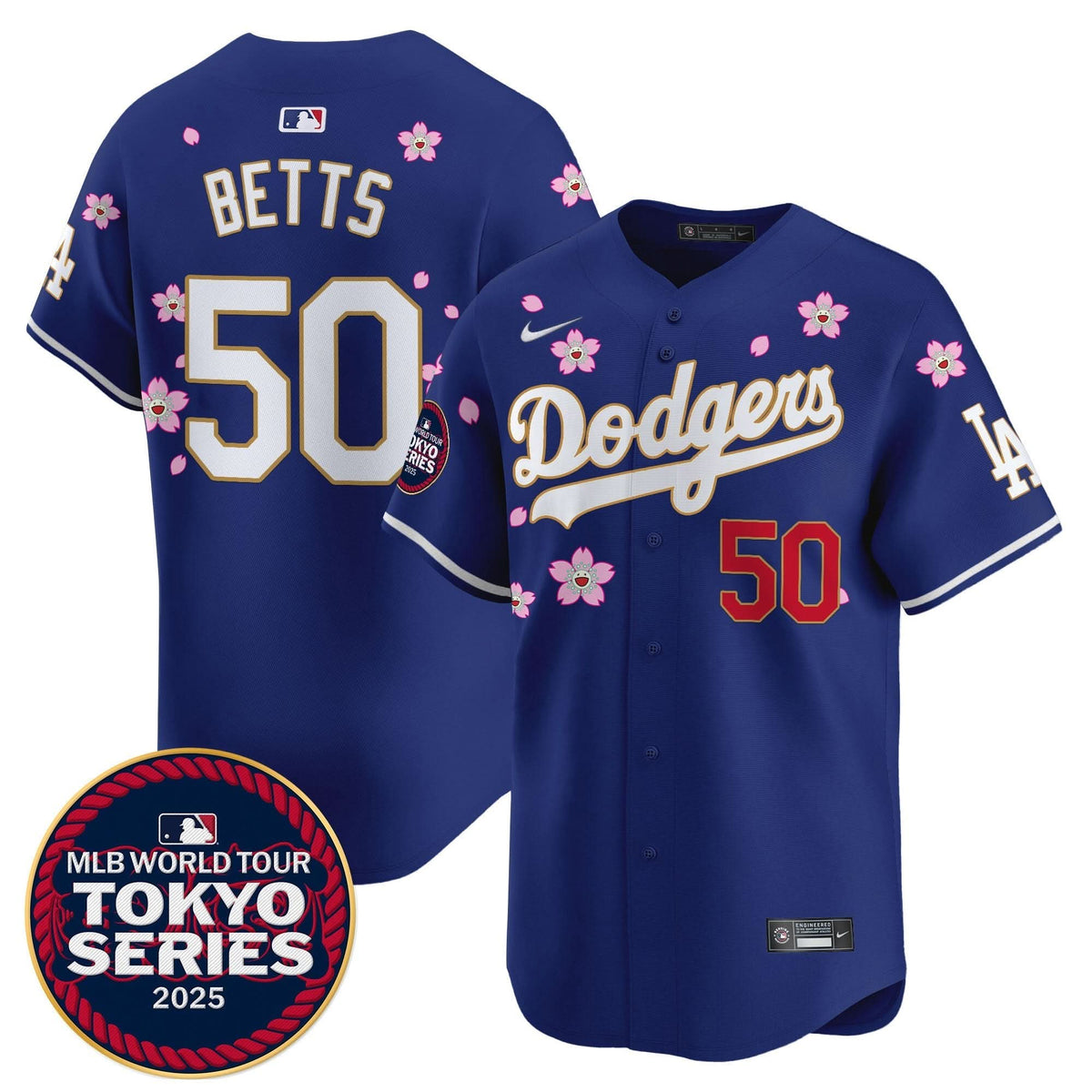 LAD Tokyo Series 2025 Gold Trim Vapor Premier Limited Jersey - Stitched