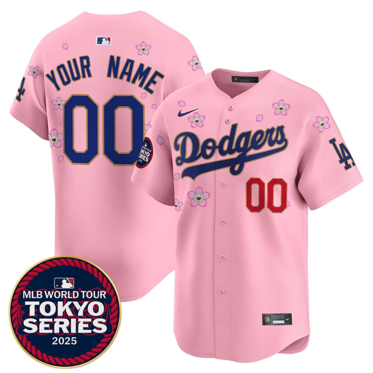 LAD Tokyo Series 2025 Gold Trim Vapor Premier Limited Custom Jersey - Stitched