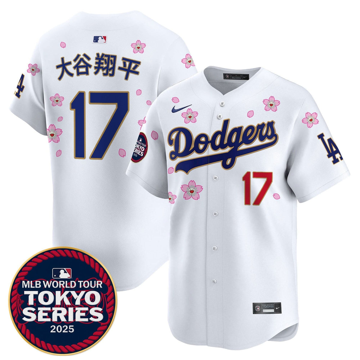 LAD Tokyo Series 2025 Gold Trim Vapor Premier Limited Jersey V2 - Stitched