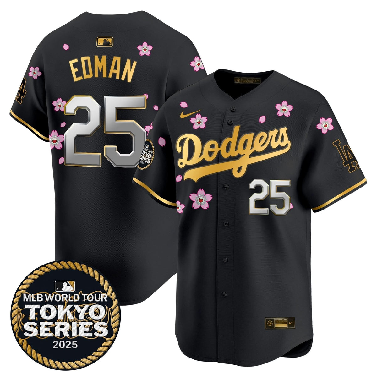 LAD Tokyo Series 2025 Gold Trim Vapor Premier Limited Jersey V2 - Stitched