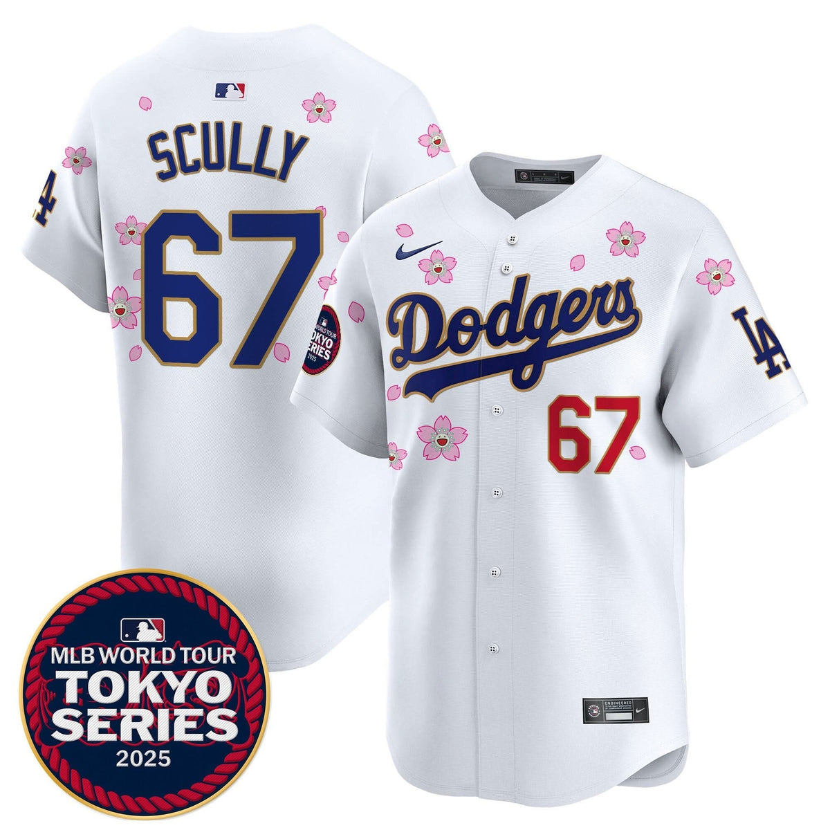 LAD Tokyo Series 2025 Gold Trim Vapor Premier Limited Jersey V2 - Stitched