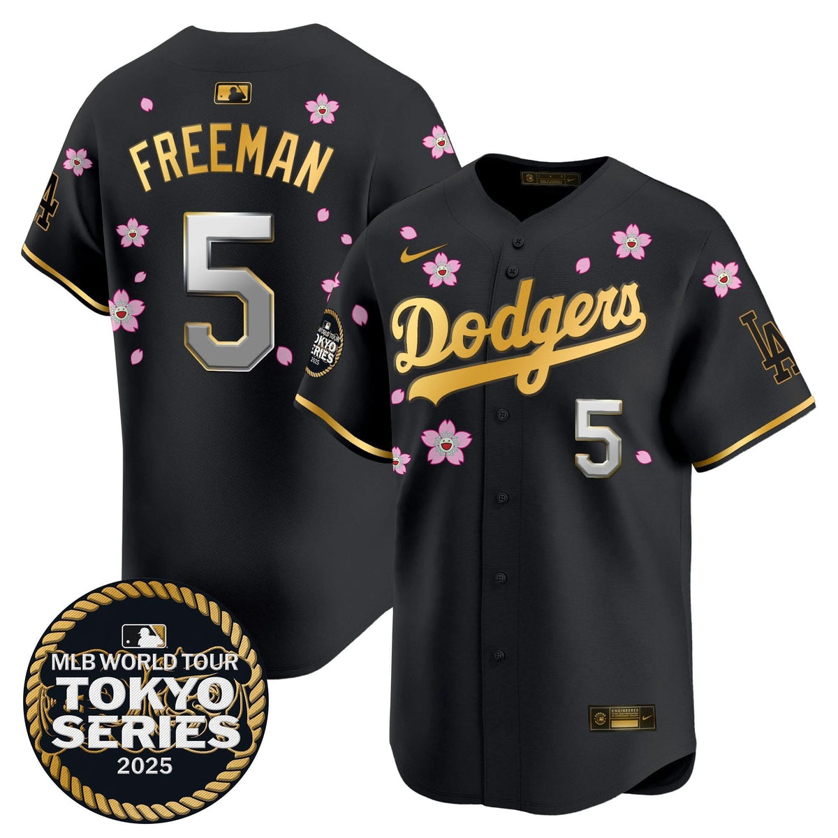 LAD Tokyo Series 2025 Gold Trim Vapor Premier Limited Jersey V2 - Stitched