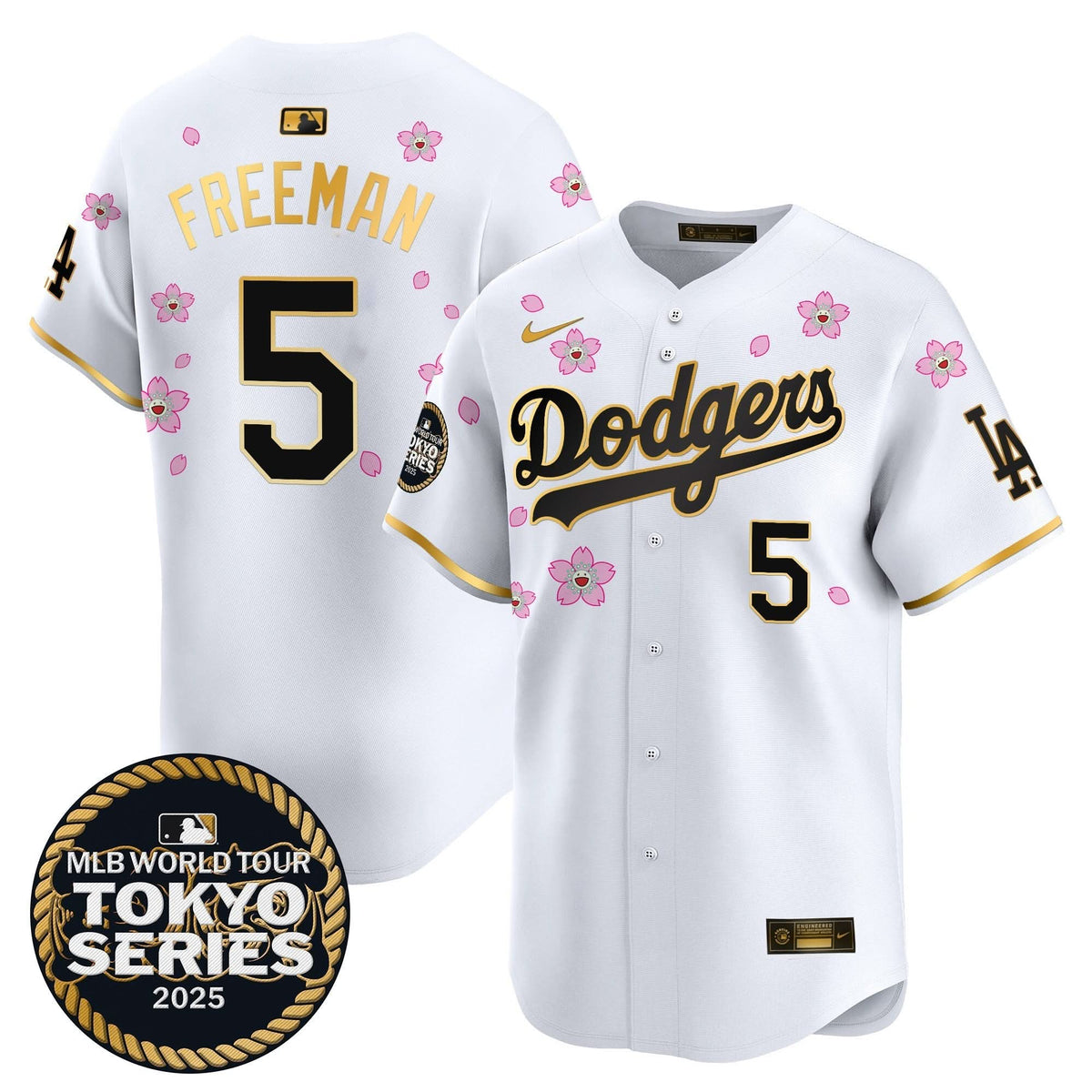 LAD Tokyo Series 2025 Gold Trim Vapor Premier Limited Jersey V2 - Stitched