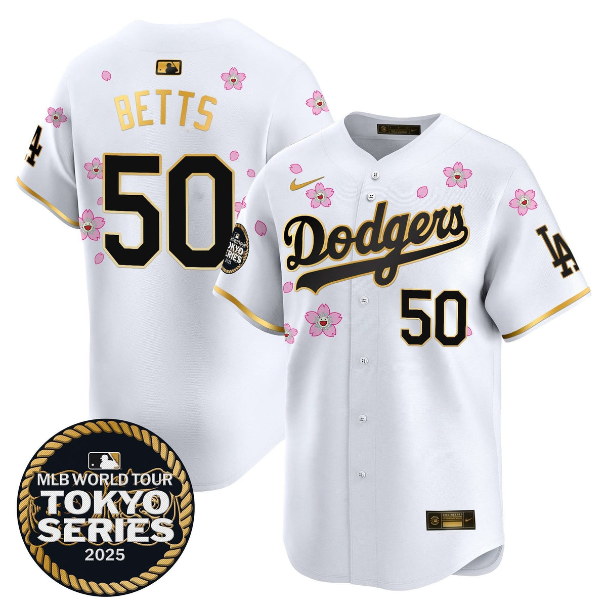 LAD Tokyo Series 2025 Gold Trim Vapor Premier Limited Jersey V2 - Stitched