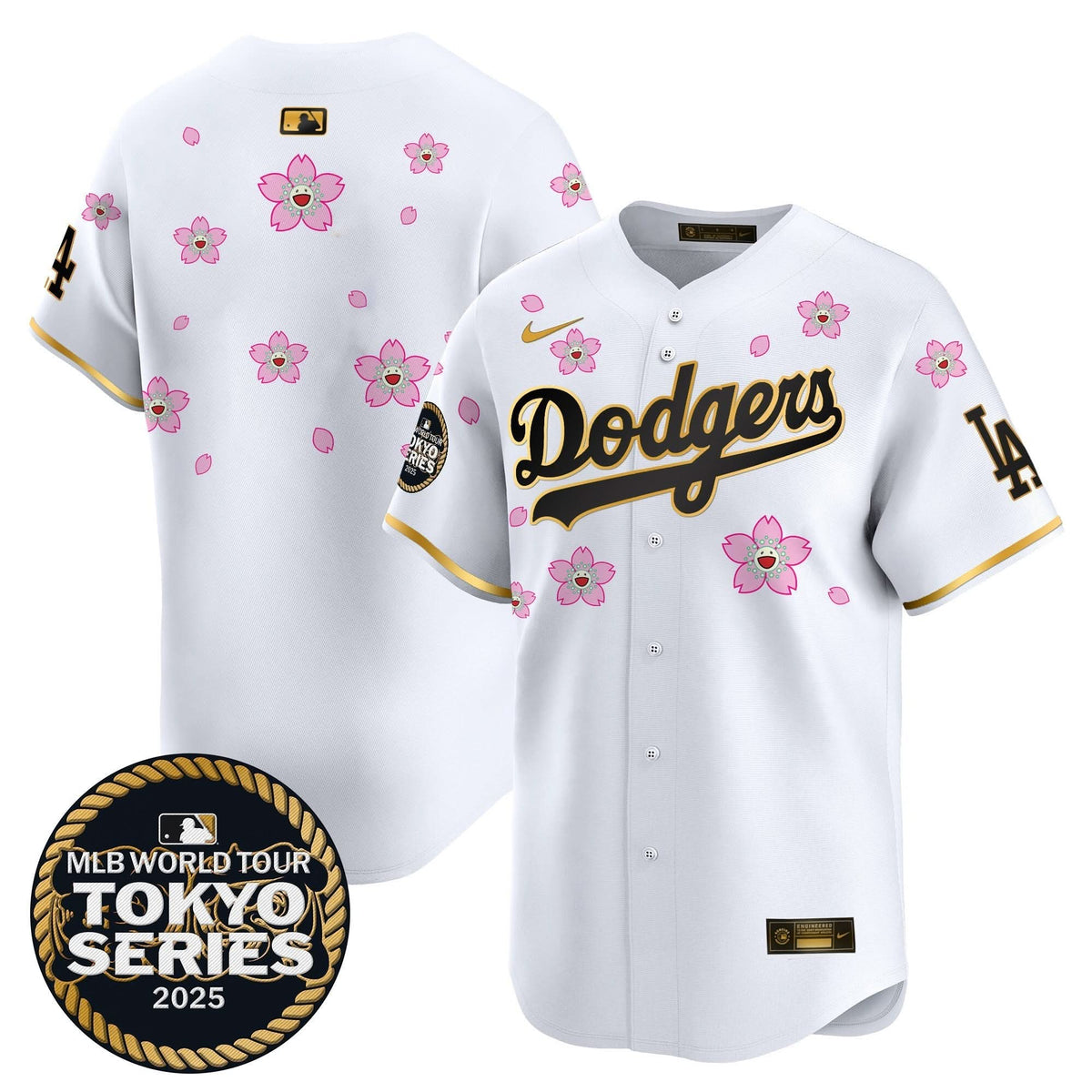 LAD Tokyo Series 2025 Gold Trim Vapor Premier Limited Jersey V2 - Stitched