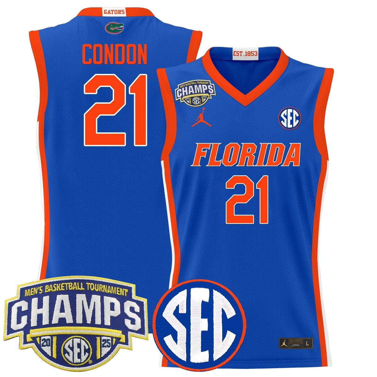 FG 2025 SEC Conference Tournament Champions Basketball Jersey - Stitched