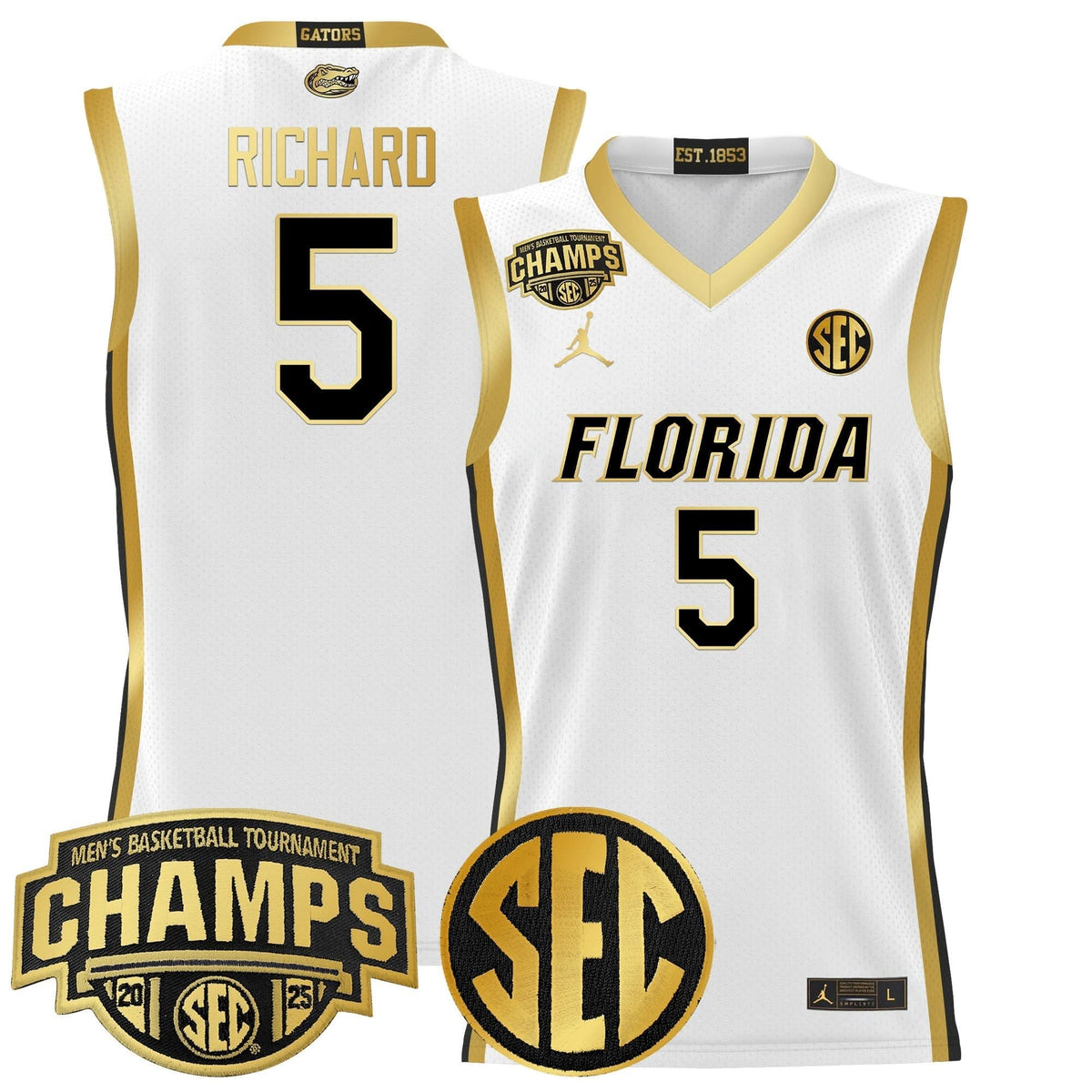 FG 2025 SEC Conference Tournament Champions Basketball Jersey - Stitched