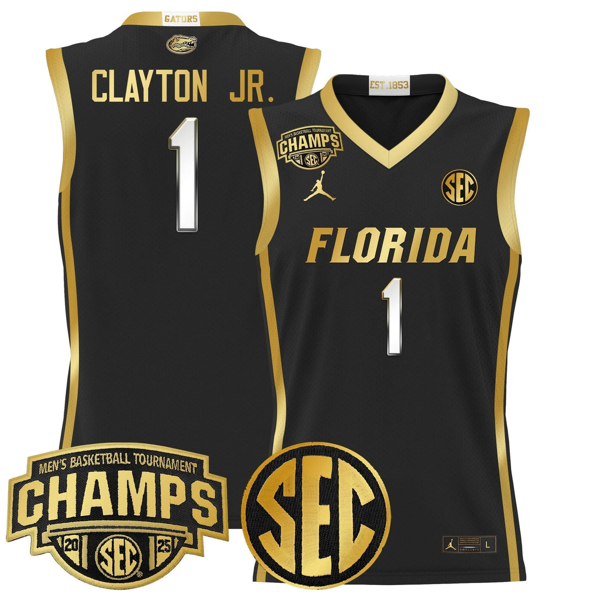 FG 2025 SEC Conference Tournament Champions Basketball Jersey - Stitched