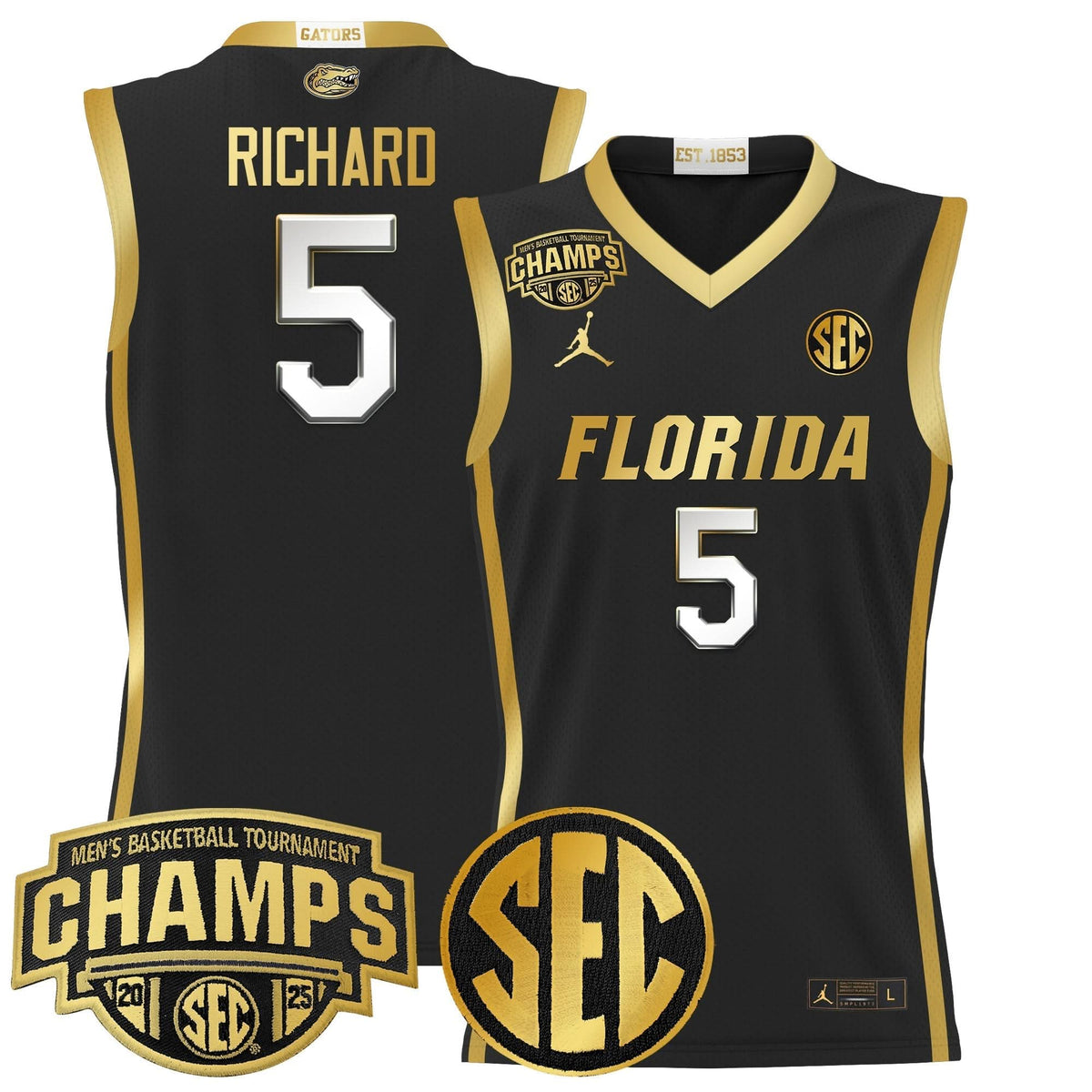 FG 2025 SEC Conference Tournament Champions Basketball Jersey - Stitched