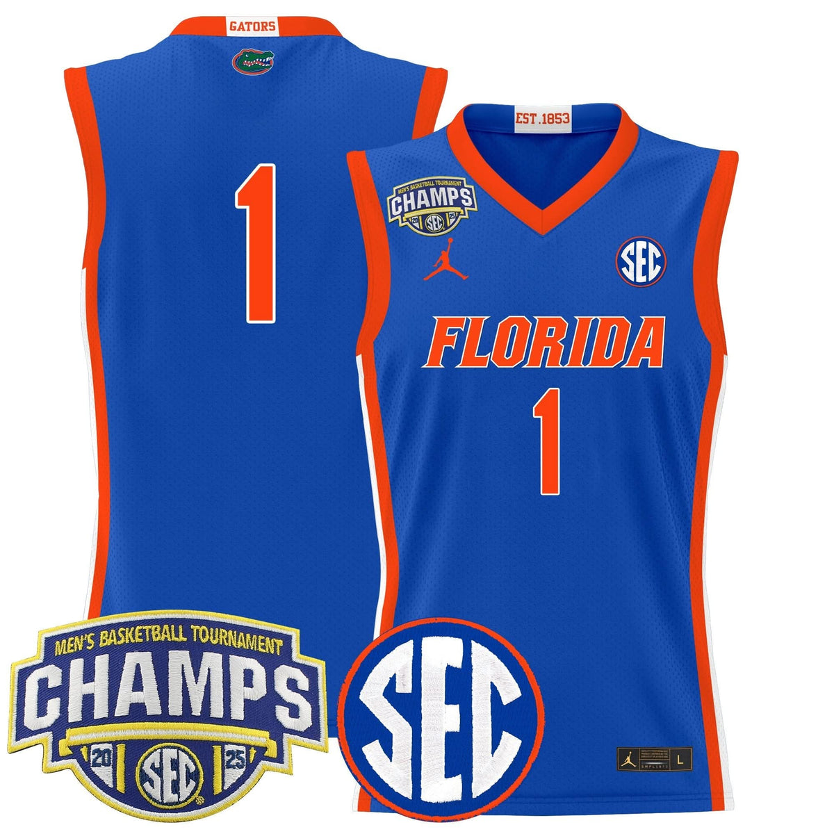 FG 2025 SEC Conference Tournament Champions Basketball Jersey - Stitched