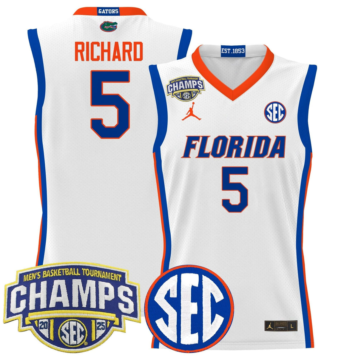 FG 2025 SEC Conference Tournament Champions Basketball Jersey - Stitched