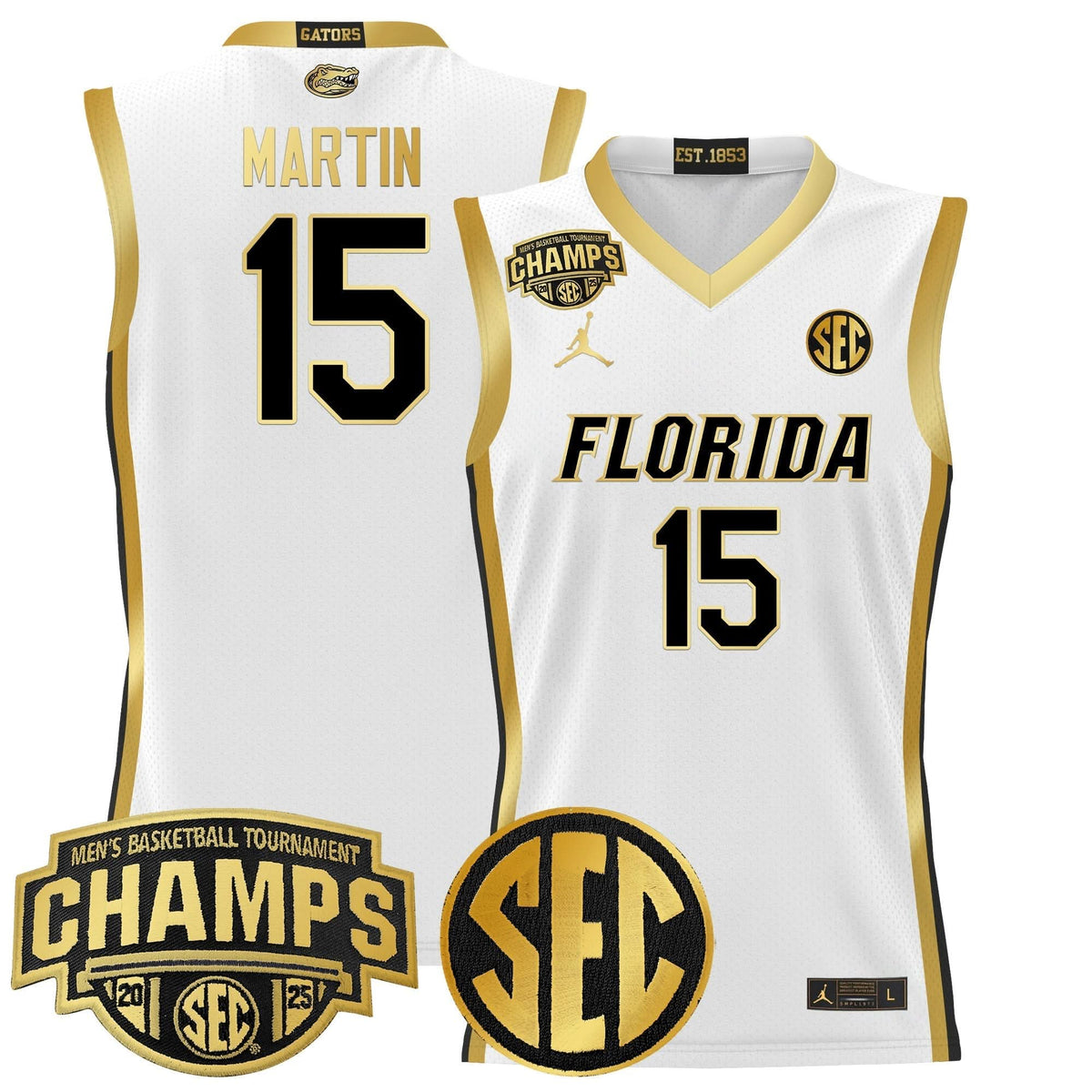 FG 2025 SEC Conference Tournament Champions Basketball Jersey - Stitched