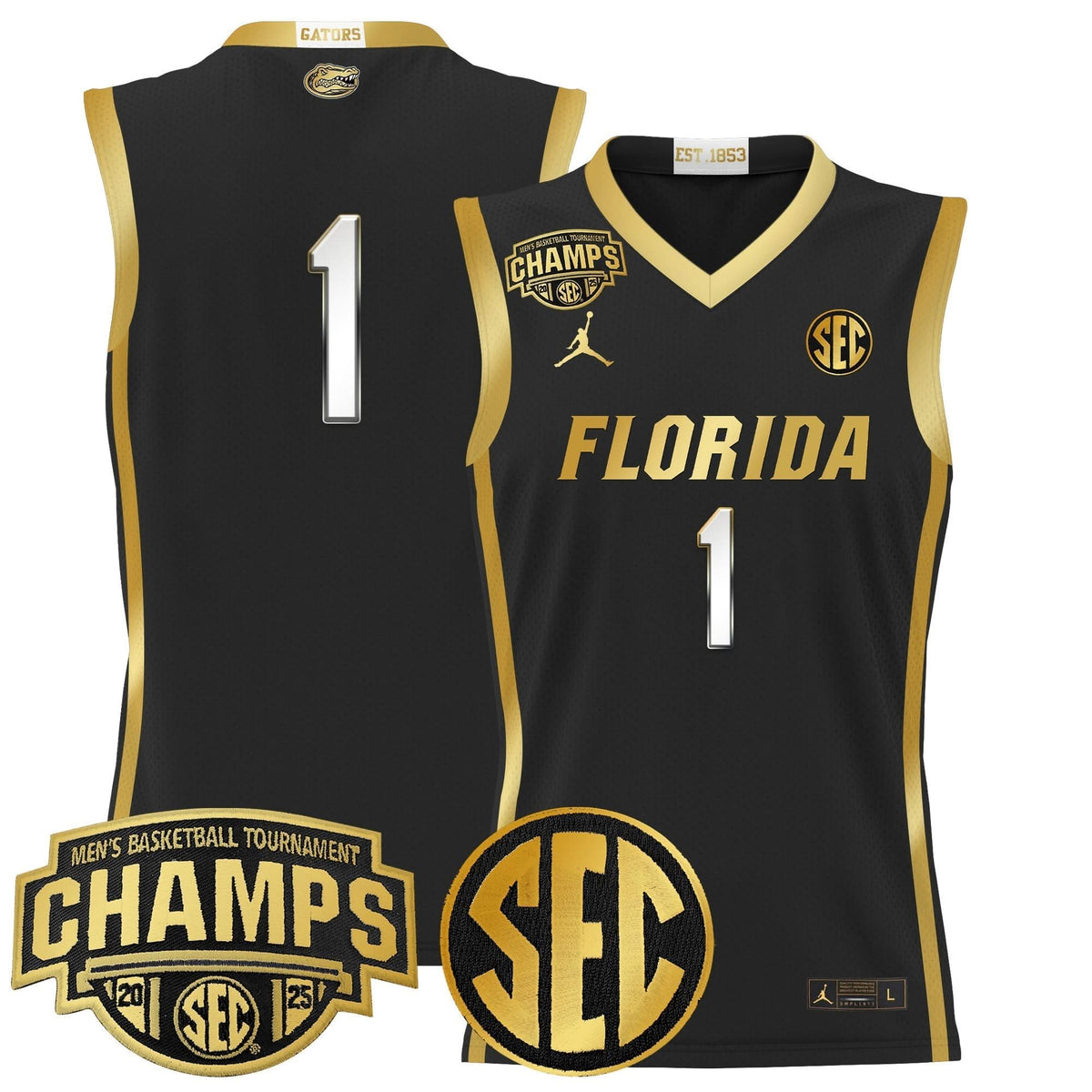 FG 2025 SEC Conference Tournament Champions Basketball Jersey - Stitched