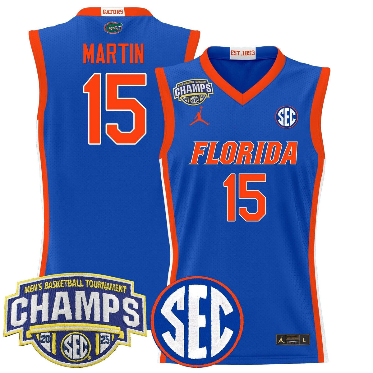 FG 2025 SEC Conference Tournament Champions Basketball Jersey - Stitched