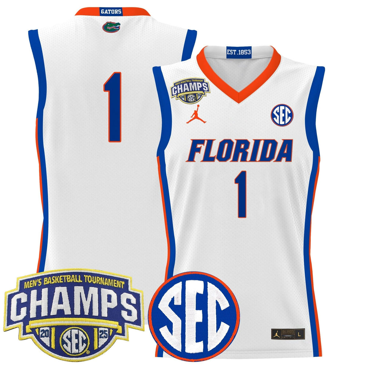 FG 2025 SEC Conference Tournament Champions Basketball Jersey - Stitched