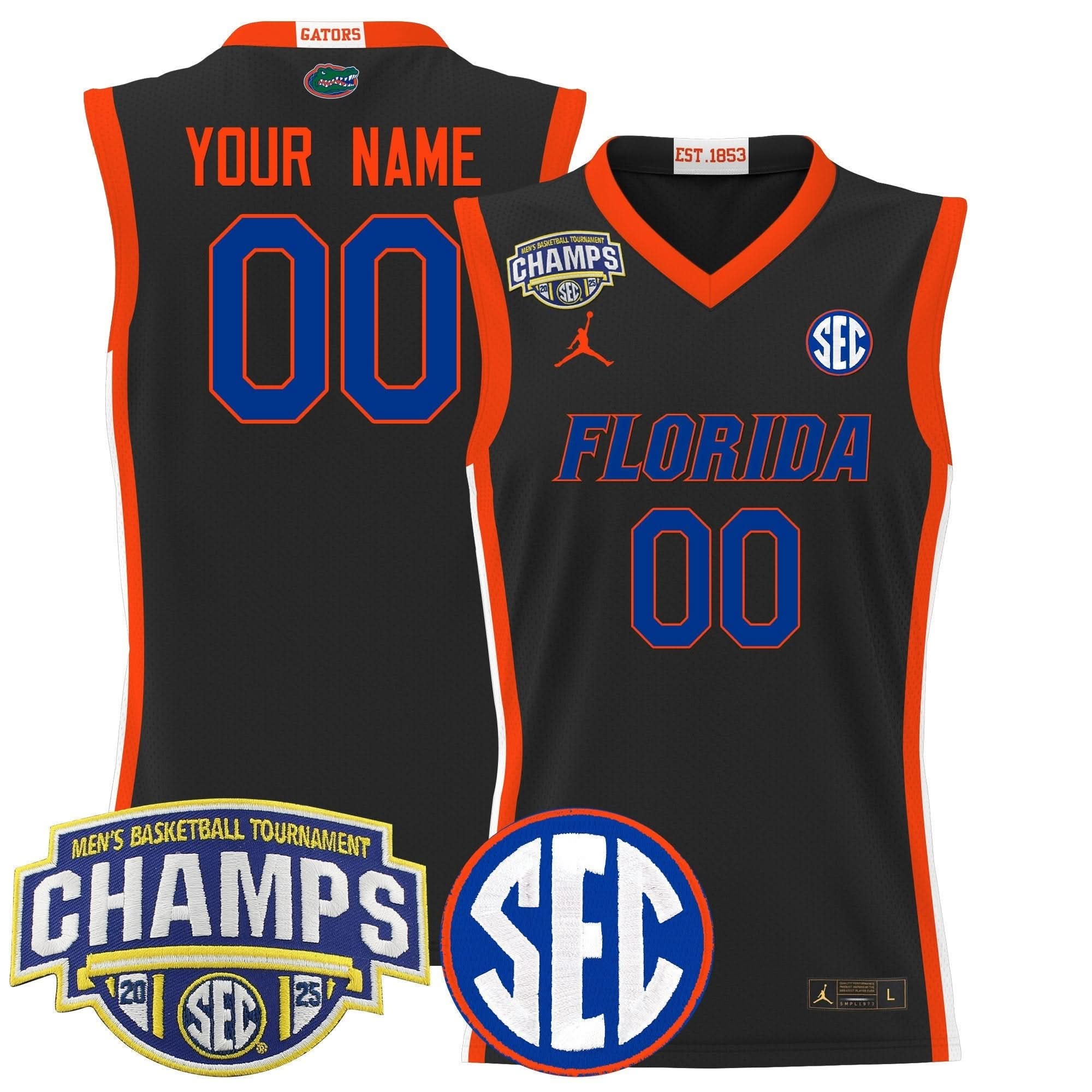 FG 2025 SEC Conference Tournament Champions Basketball Custom Jersey - Stitched