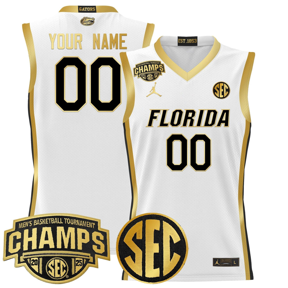 FG 2025 SEC Conference Tournament Champions Basketball Custom Jersey - Stitched