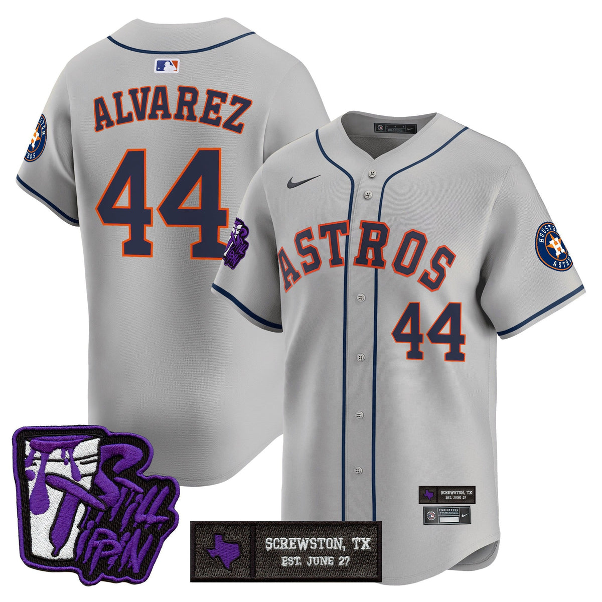 HOU DJ Screw Still Tippin Purple Patch Vapor Premier Limited Jersey - Stitched