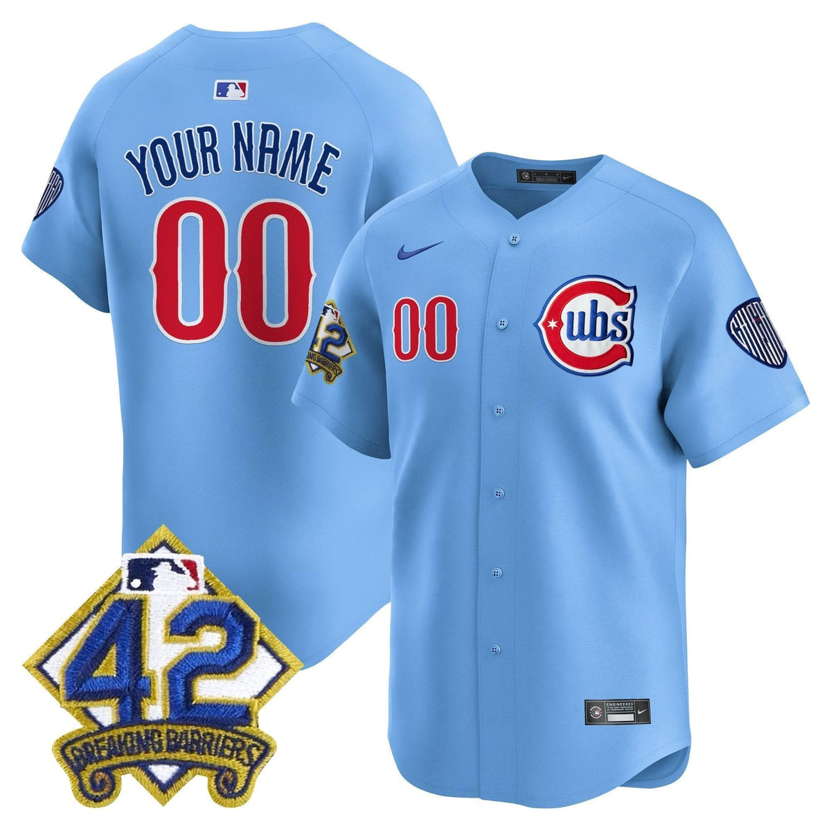 CC 2025 Jackie Robinson Patch Vapor Premier Limited Custom Jersey - Stitched