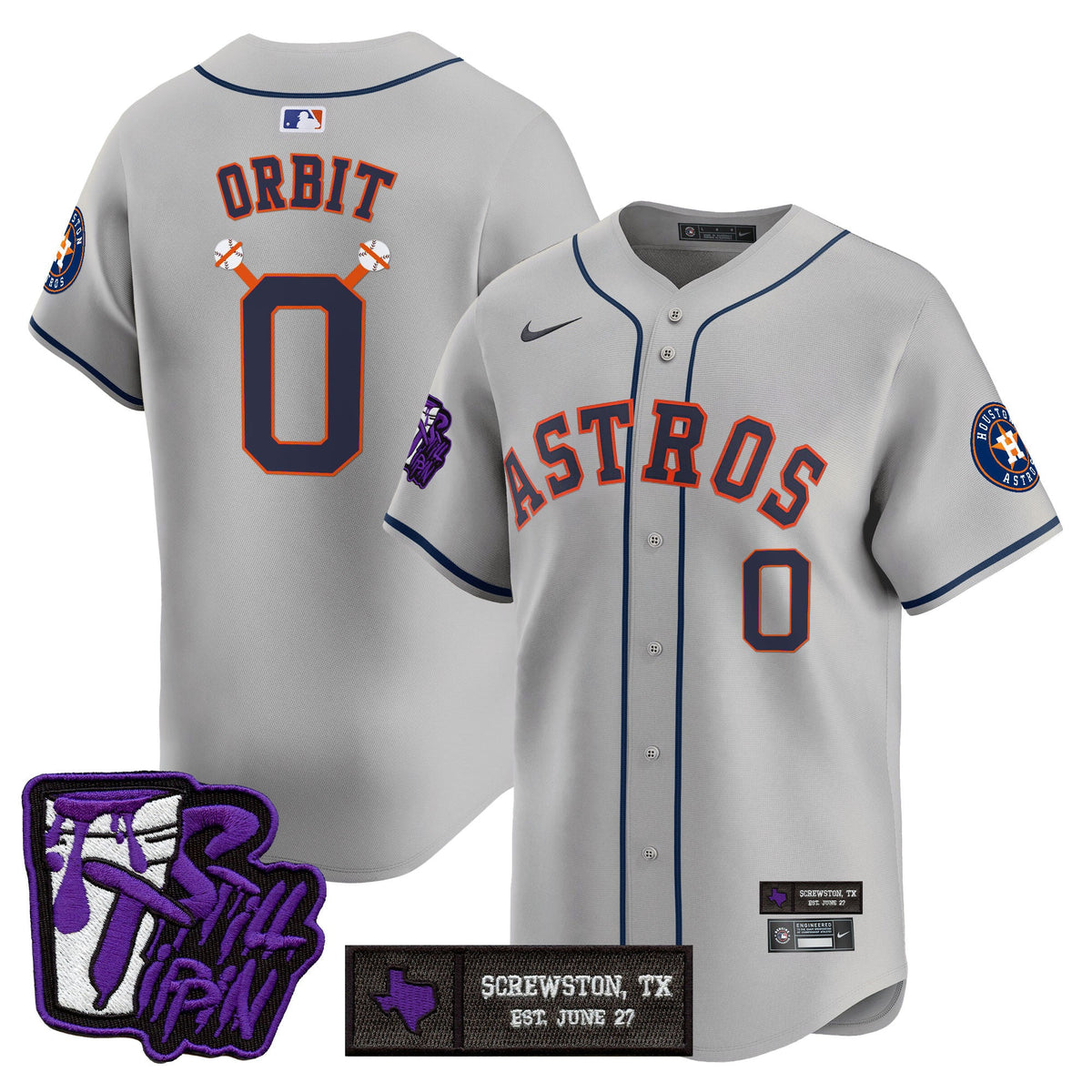 HOU DJ Screw Still Tippin Purple Patch Vapor Premier Limited Jersey - Stitched