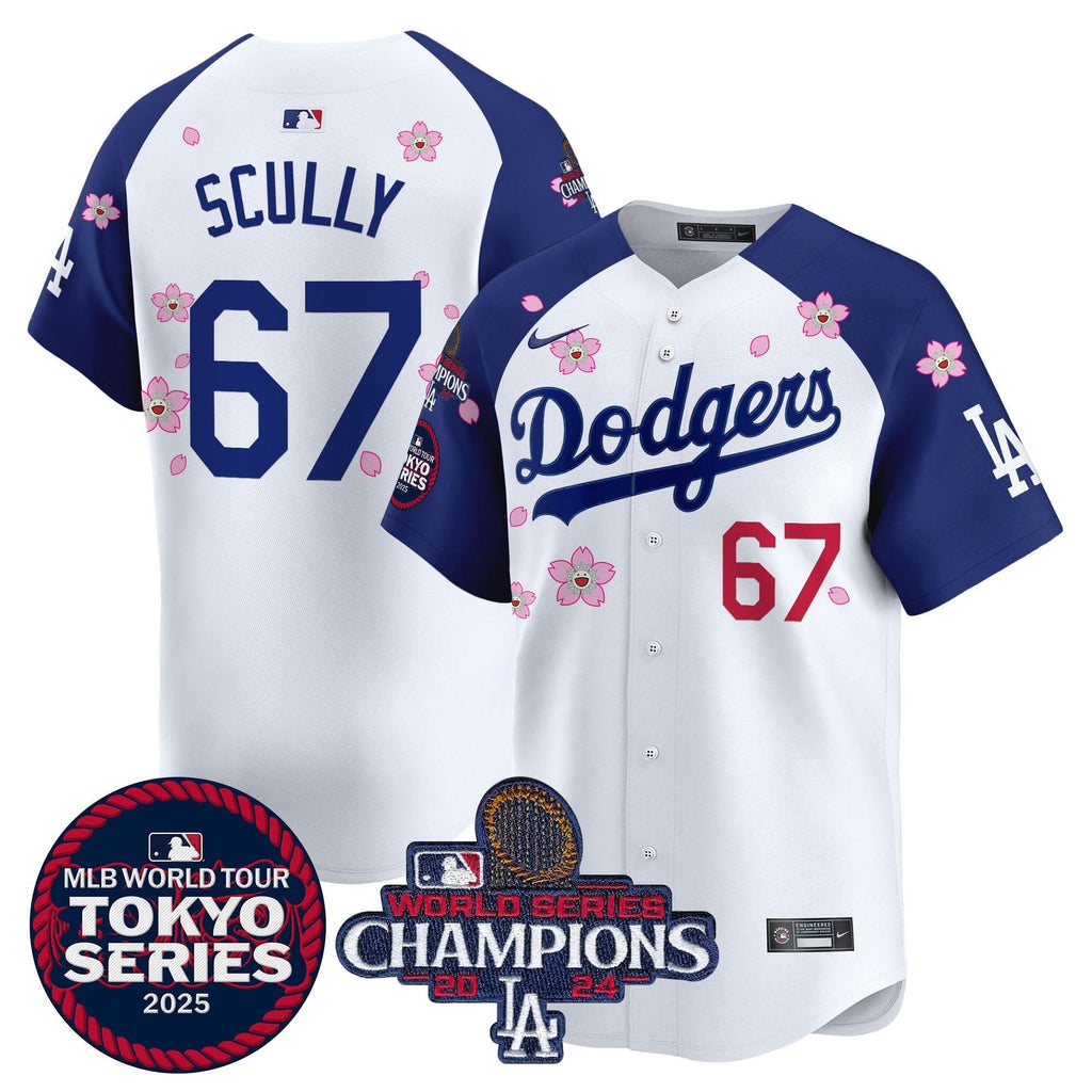LAD Tokyo Series 2025 World Series Champions Patch Vapor Premier Limited Jersey - Stitched