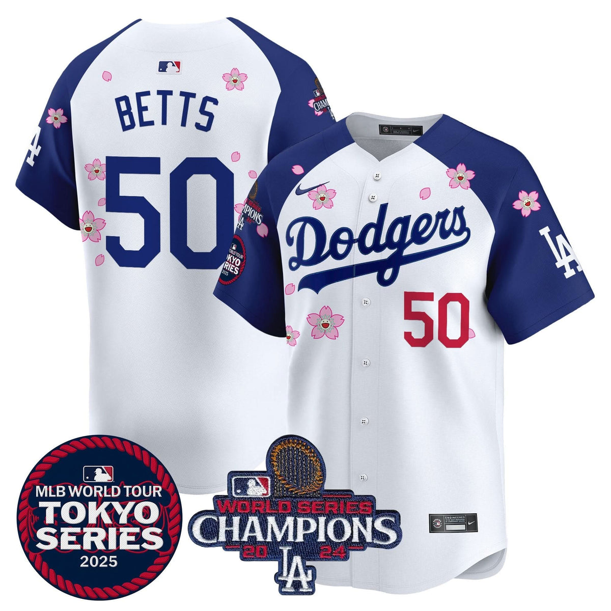 LAD Tokyo Series 2025 World Series Champions Patch Vapor Premier Limited Jersey - Stitched