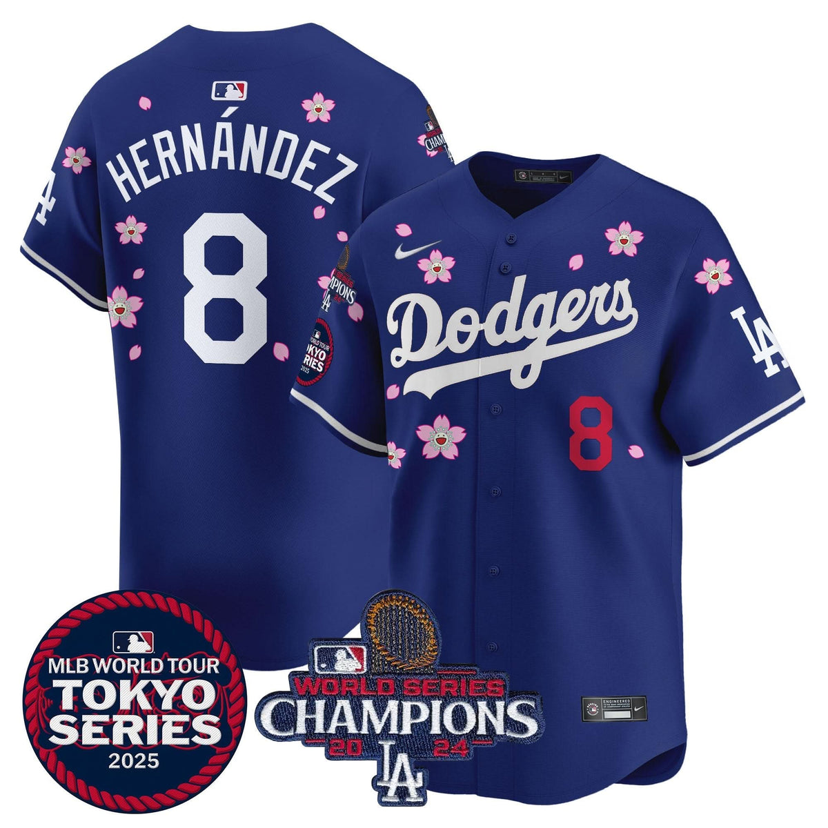 LAD Tokyo Series 2025 World Series Champions Patch Vapor Premier Limited Jersey - Stitched