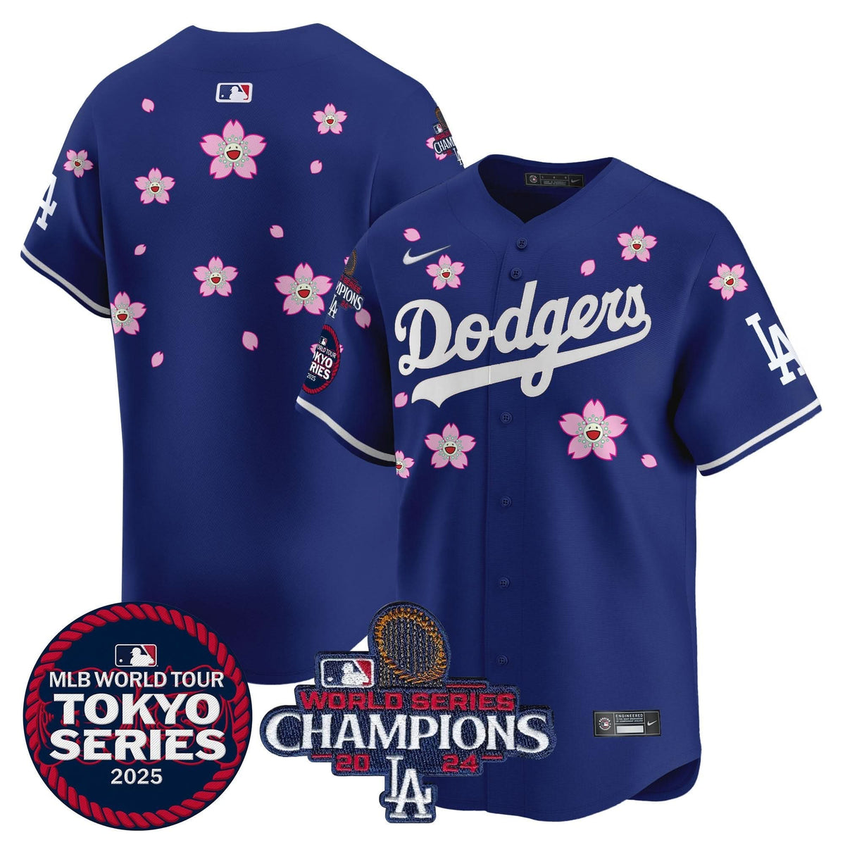 LAD Tokyo Series 2025 World Series Champions Patch Vapor Premier Limited Jersey - Stitched