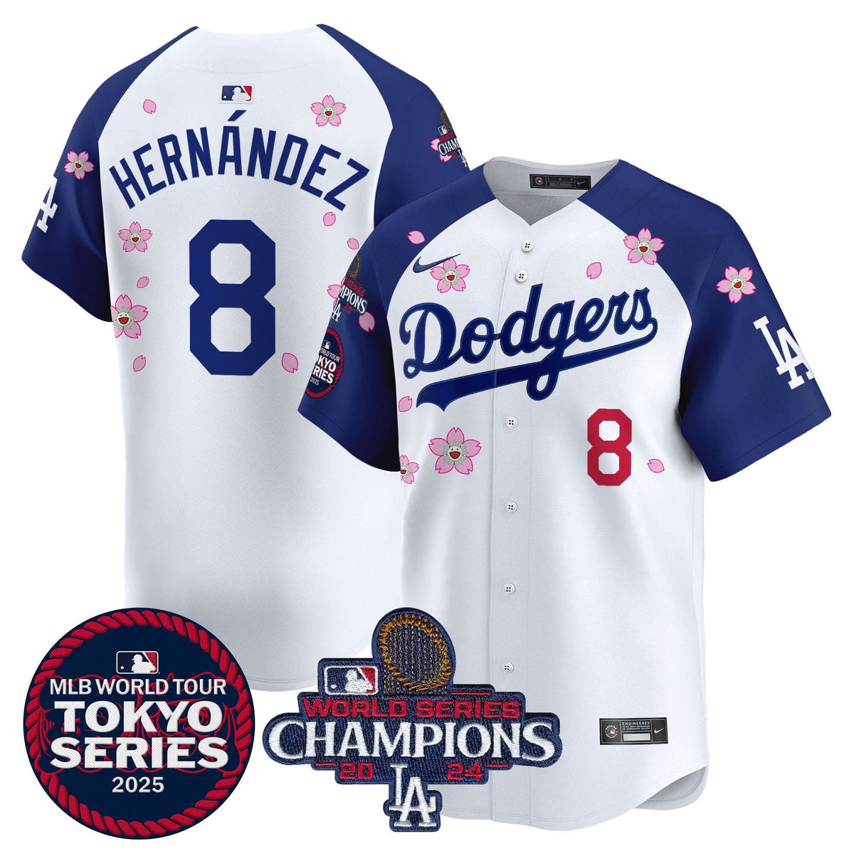 LAD Tokyo Series 2025 World Series Champions Patch Vapor Premier Limited Jersey - Stitched