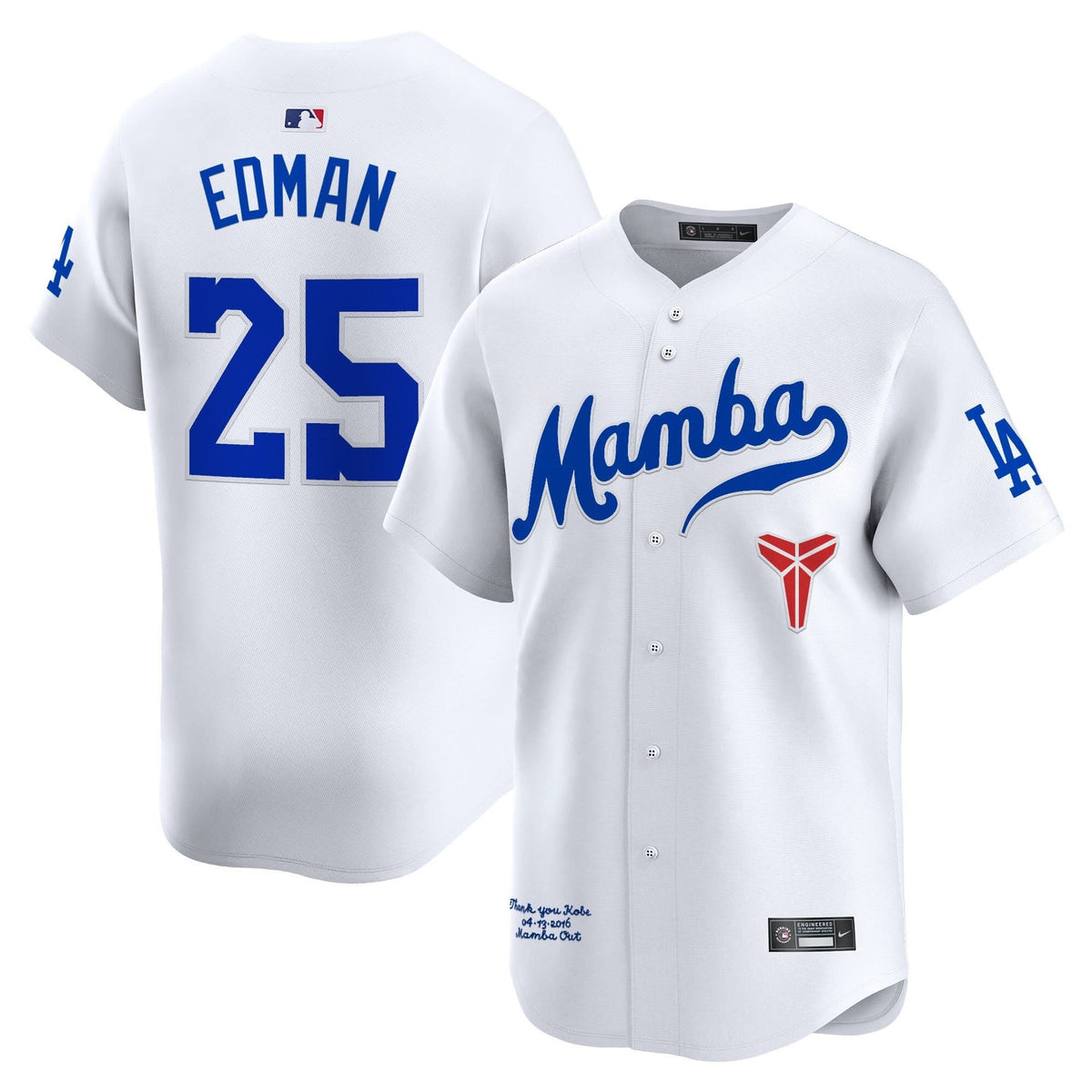 LAD Kobe Bryant Mamba Vapor Premier Limited Jersey - Stitched