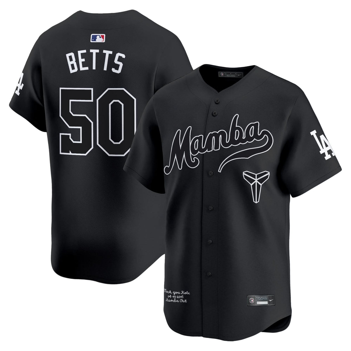LAD Kobe Bryant Mamba Vapor Premier Limited Jersey - Stitched