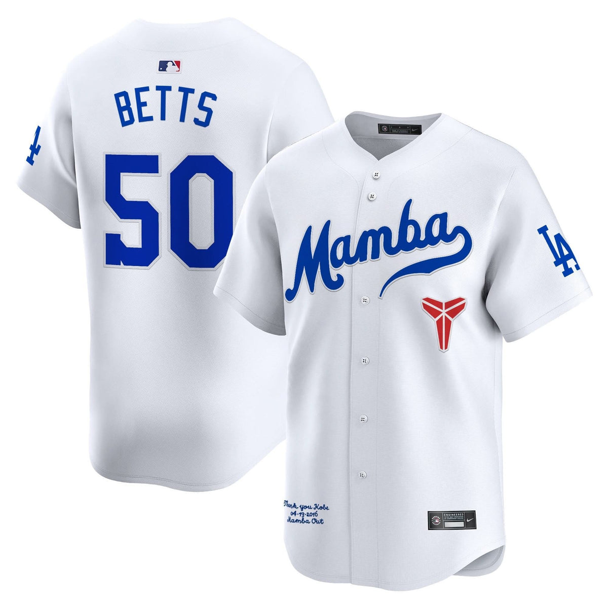 LAD Kobe Bryant Mamba Vapor Premier Limited Jersey - Stitched