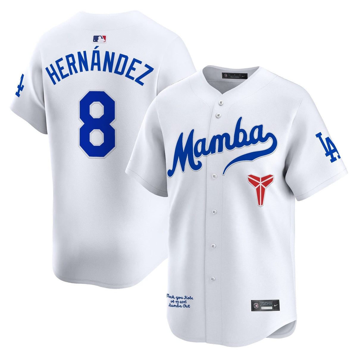 LAD Kobe Bryant Mamba Vapor Premier Limited Jersey - Stitched