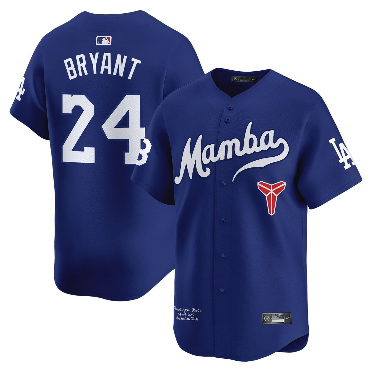 LAD Kobe Bryant Mamba Vapor Premier Limited Jersey - Stitched
