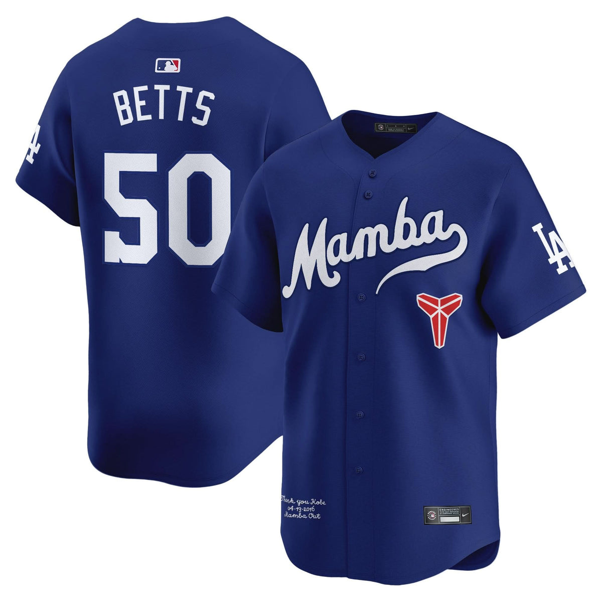 LAD Kobe Bryant Mamba Vapor Premier Limited Jersey - Stitched