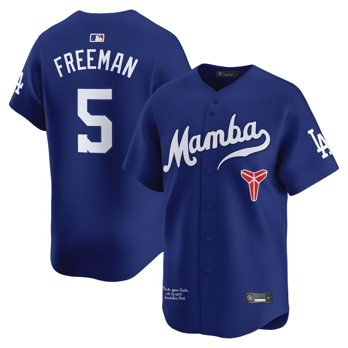 LAD Kobe Bryant Mamba Vapor Premier Limited Jersey - Stitched