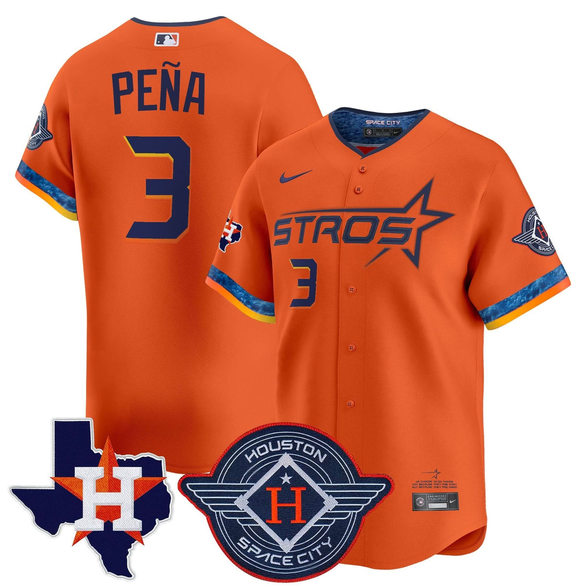 HA 2025 City Connect Texas Patch Vapor Premier Limited Jersey - Stitched