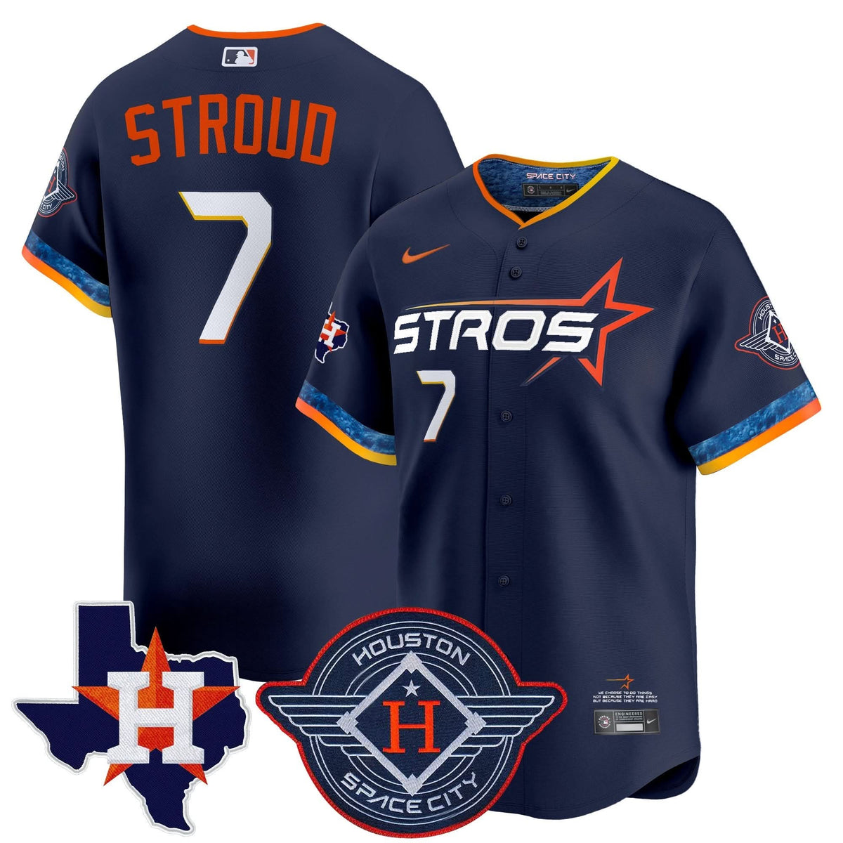 HA 2025 City Connect Texas Patch Vapor Premier Limited Jersey - Stitched